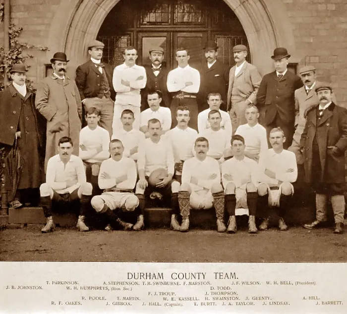 Framed Print : Durham County Rugby Team in the 1890s