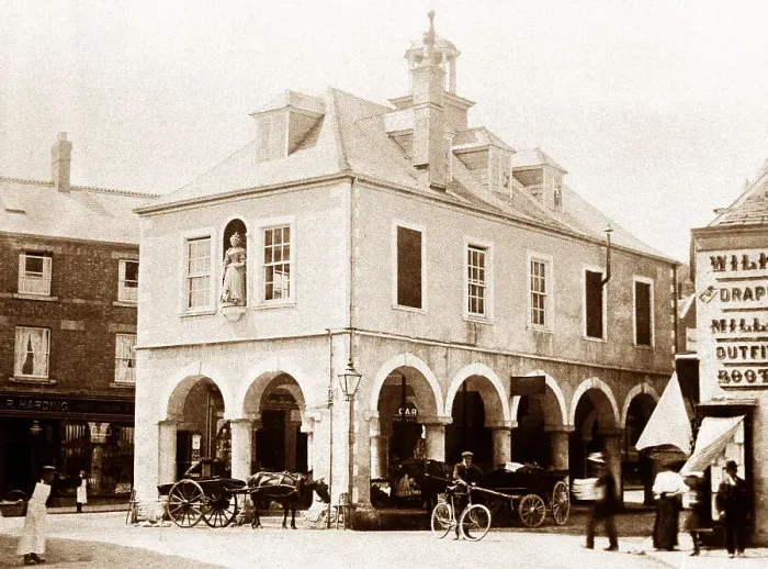 Framed Print : Dursley Market Hall early 1900s Framed Print : Dursley Market Hall early 1900s