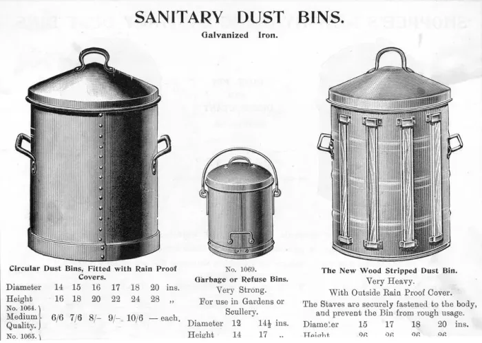 Framed Print : DUSTBINS / CATALOGUE / 1900 Framed Print : DUSTBINS / CATALOGUE / 1900
