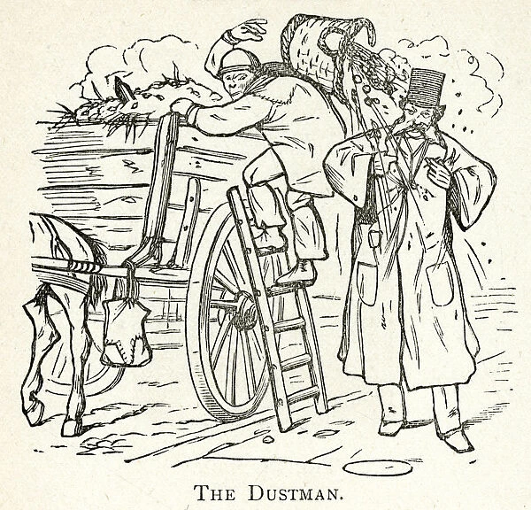 Dustman collecting refuse