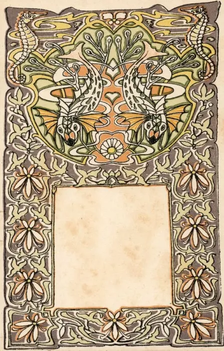 Framed Print : Dutch art nouveau pattern - Fish Framed Print : Dutch art nouveau pattern - Fish