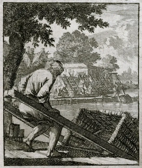 Framed Print : DUTCH BASKETMAKER C17 Framed Print : DUTCH BASKETMAKER C17
