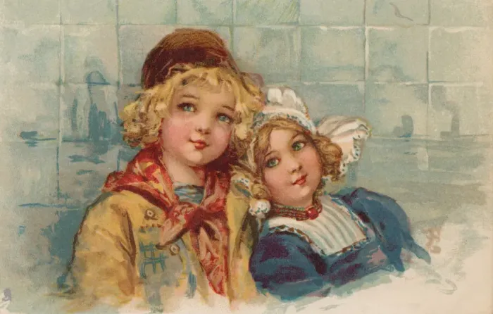 Framed Print : Dutch boy & girl Framed Print : Dutch boy & girl