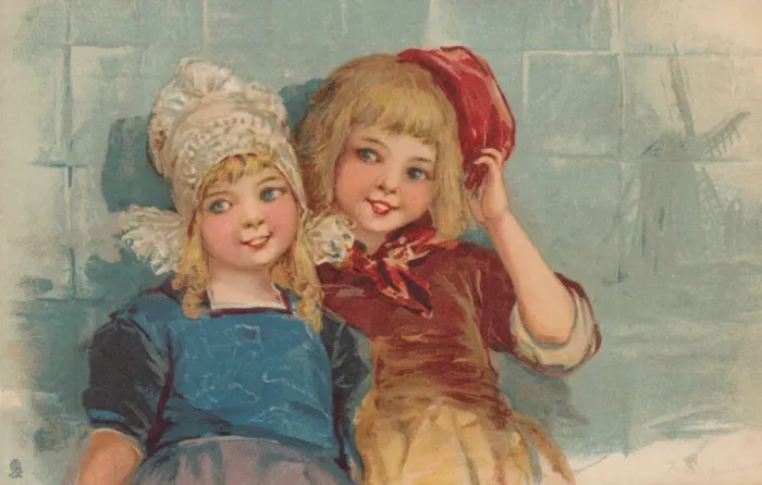 Framed Print : Dutch boy & girl Framed Print : Dutch boy & girl
