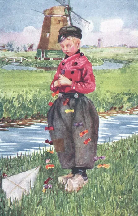 Framed Print : Dutch Boy with Kite Framed Print : Dutch Boy with Kite