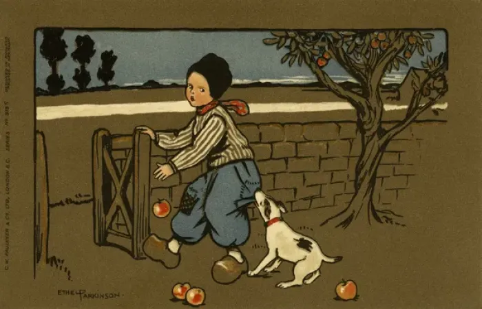 Framed Print : Dutch boy scrumping Framed Print : Dutch boy scrumping