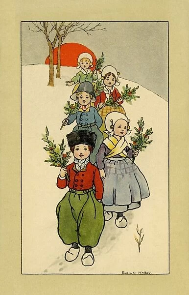 Dutch children at Christmas