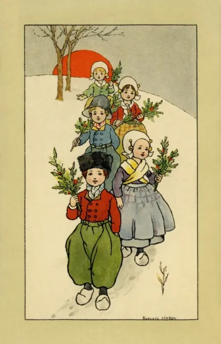 Framed Print : Dutch children at Christmas Framed Print : Dutch children at Christmas