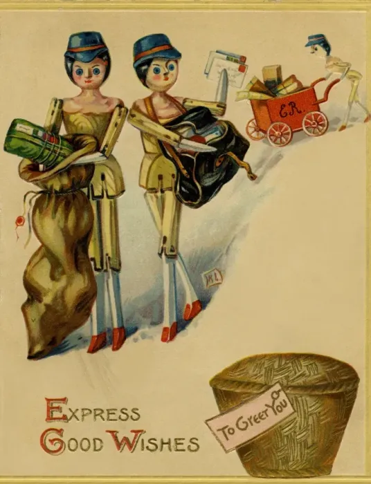 Framed Print : Dutch doll postmen Framed Print : Dutch doll postmen