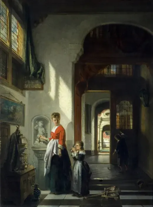 Framed Print : Dutch Interior Framed Print : Dutch Interior