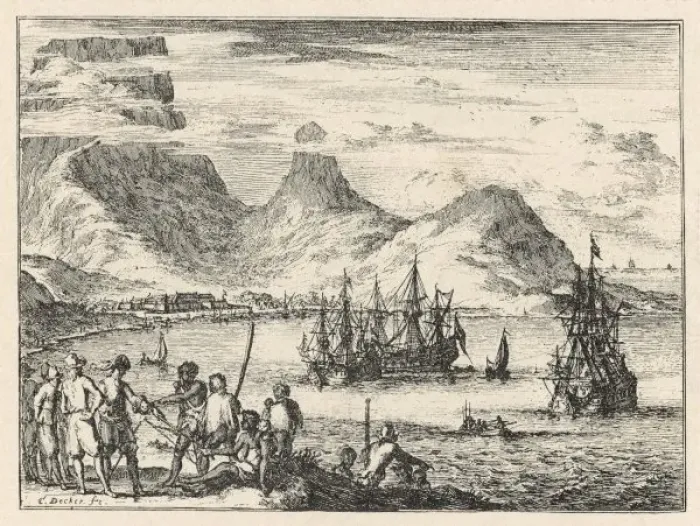 Framed Print : Dutch Land / Capetown / 1675 Framed Print : Dutch Land / Capetown / 1675