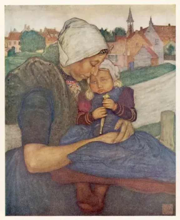 Framed Print : Dutch Mother / Child 1904 Framed Print : Dutch Mother / Child 1904