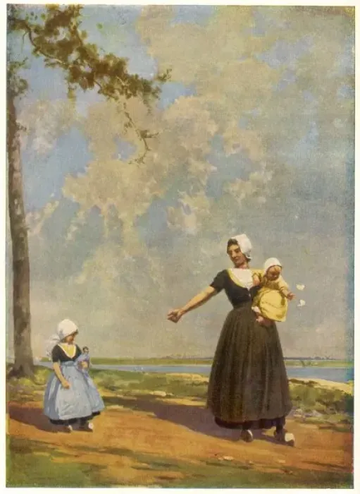 Framed Print : Dutch Mother & Children Framed Print : Dutch Mother & Children