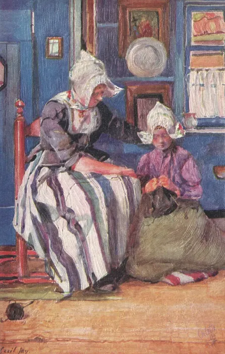 Framed Print : Dutch Mother and Daughter Framed Print : Dutch Mother and Daughter