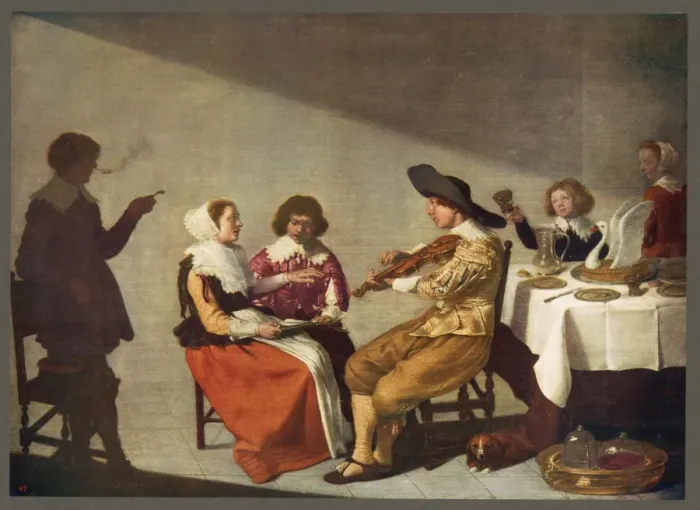 Framed Print : Dutch Musical Party Framed Print : Dutch Musical Party