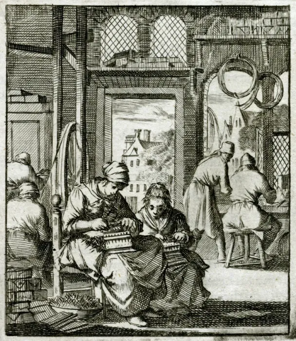 Framed Print : DUTCH NEEDLEMAKERS Framed Print : DUTCH NEEDLEMAKERS