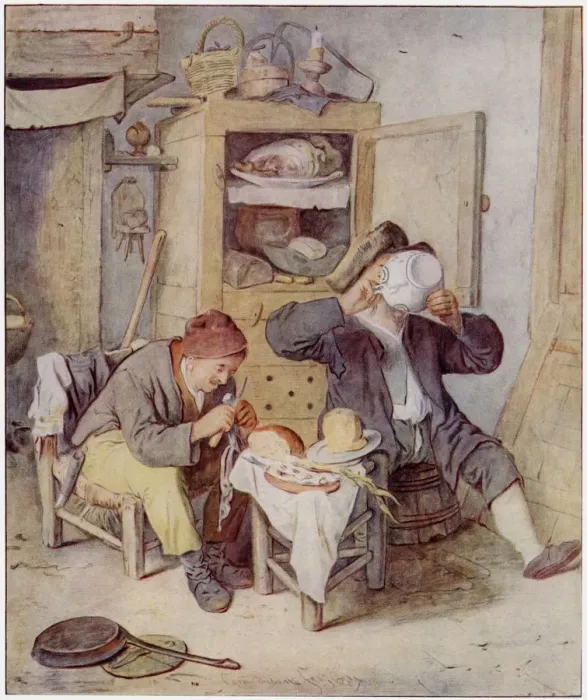 Framed Print : DUTCH PEASANTS EATING Framed Print : DUTCH PEASANTS EATING