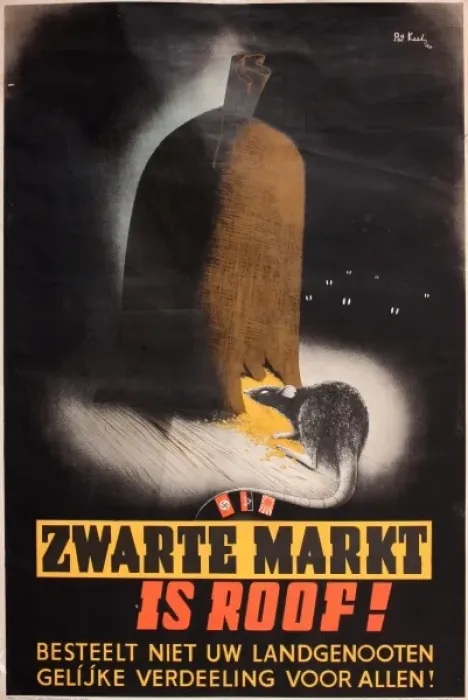Framed Print : Dutch poster warning against the Black Market Framed Print : Dutch poster warning against the Black Market