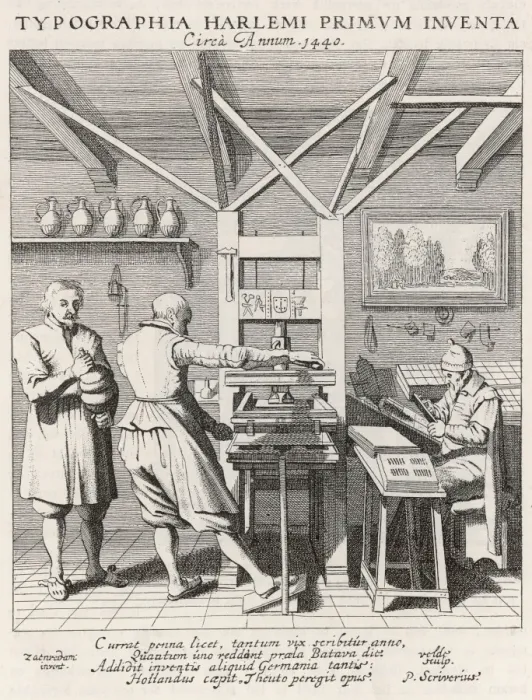 Framed Print : Dutch Print Office 1628 Framed Print : Dutch Print Office 1628