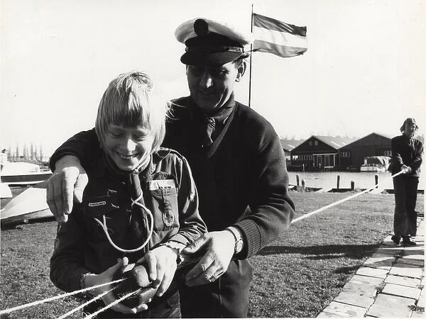 Dutch sea scouts with leader, Holland