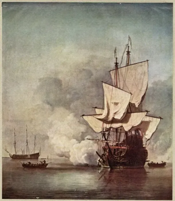 Framed Print : Dutch Warships 1670 Framed Print : Dutch Warships 1670