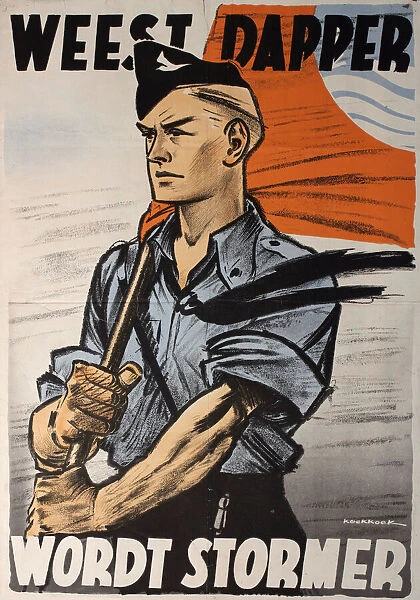 Dutch wartime poster -- Be Brave