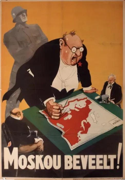 Framed Print : Dutch wartime poster, Moscow recommends Framed Print : Dutch wartime poster, Moscow recommends
