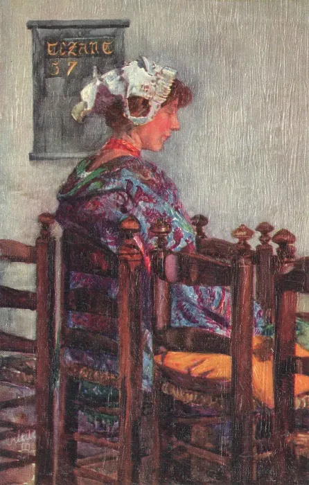 Framed Print : Dutch Woman Seated Framed Print : Dutch Woman Seated