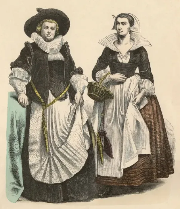 Framed Print : Dutch Women Early C17 Framed Print : Dutch Women Early C17