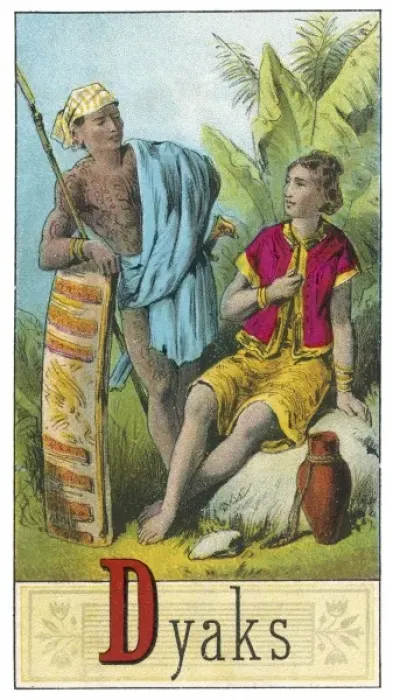 Framed Print : Dyak couple, Borneo Framed Print : Dyak couple, Borneo