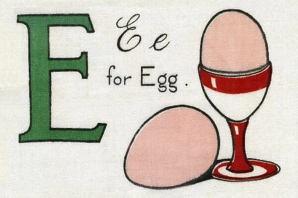 E for Egg. From a Deans Rag Book entitled Kiddiewiddies ABC Date: 1920