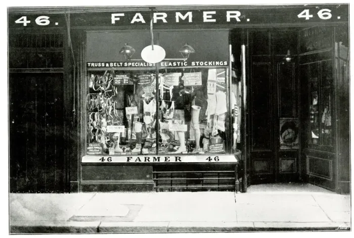 Framed Print : E. Farmer, Surgical Appliance and Truss Maker, Southampton Framed Print : E. Farmer, Surgical Appliance and Truss Maker, Southampton