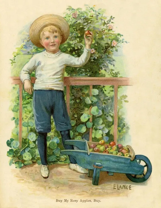 Framed Print : E Lance. Buy My Rosy Apples (1899) Framed Print : E Lance. Buy My Rosy Apples (1899)