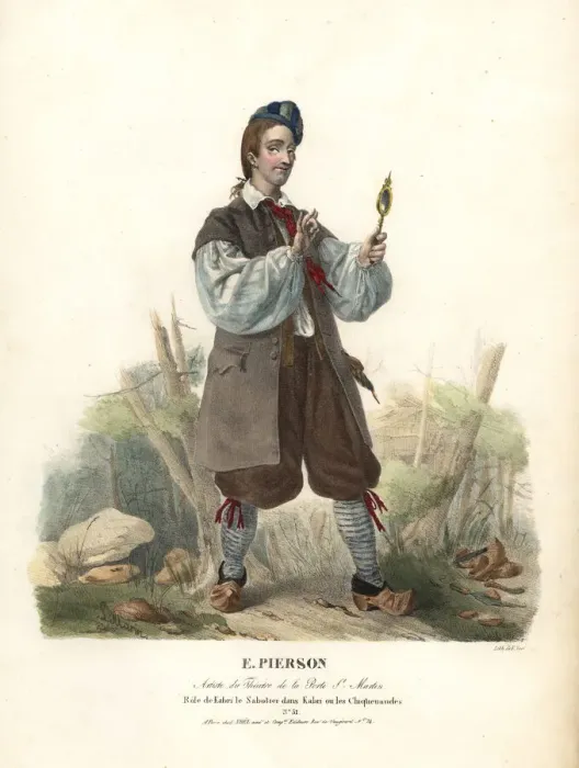 Framed Print : E. Pierson as Kabri le Sabotier in Kabri, 1822 Framed Print : E. Pierson as Kabri le Sabotier in Kabri, 1822
