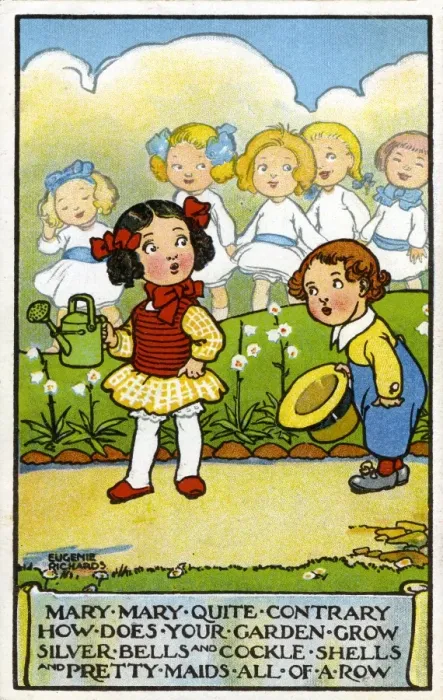Framed Print : E Richards. Mary, Mary, quite contrary Framed Print : E Richards. Mary, Mary, quite contrary