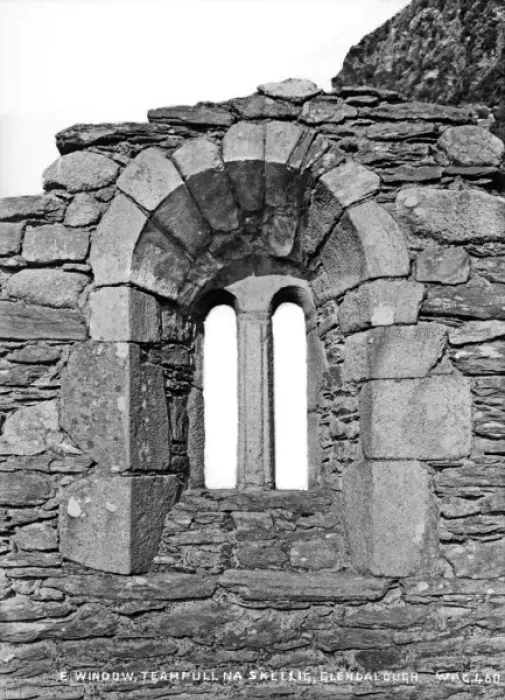 Framed Print : E Window, Teampull Na Skellig, Glendalough Framed Print : E Window, Teampull Na Skellig, Glendalough