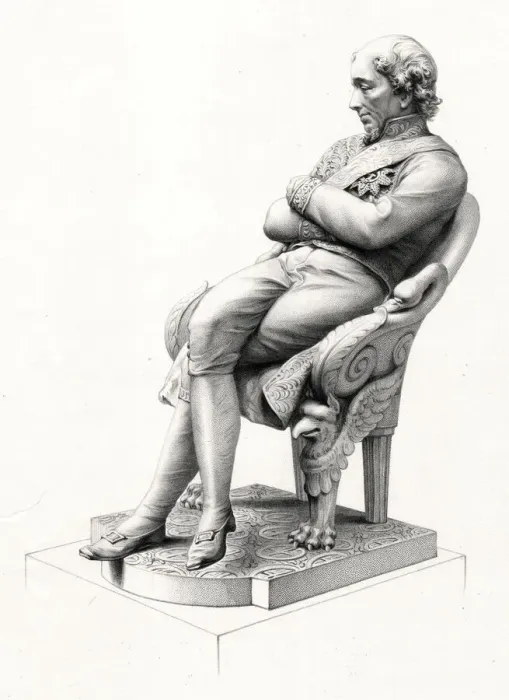 Framed Print : The Earl of Beaconsfield, statue by Lord Ronald Gower