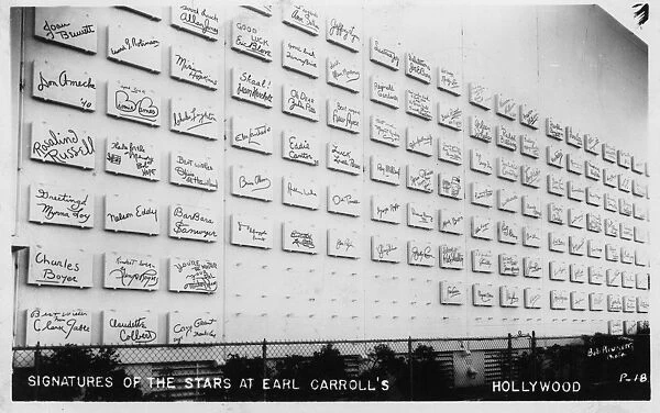 Earl Carrolls Theatre Restaurant, Hollywood - Signatures