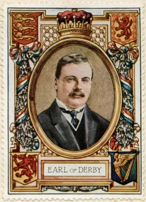 Framed Print : Earl of Derby / Stamp Framed Print : Earl of Derby / Stamp