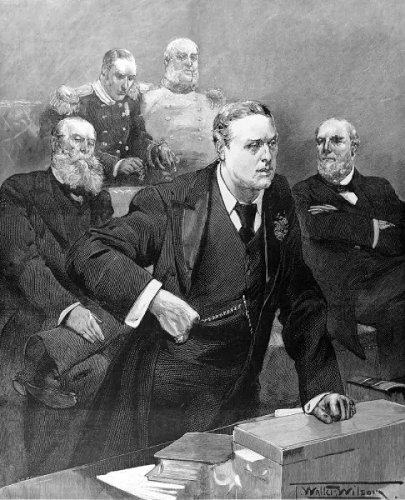 Framed Print : Earl of Roseberys Maiden Speech as Prime Minister, 1894 Framed Print : Earl of Roseberys Maiden Speech as Prime Minister, 1894