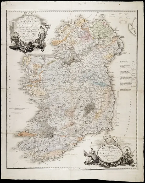 Framed Print : Earliest geological map of Ireland [1814]
