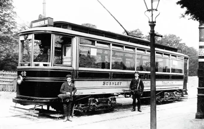Framed Print : Early 1900s Burnley Corporation Tram Vintage Framed Print : Early 1900s Burnley Corporation Tram Vintage