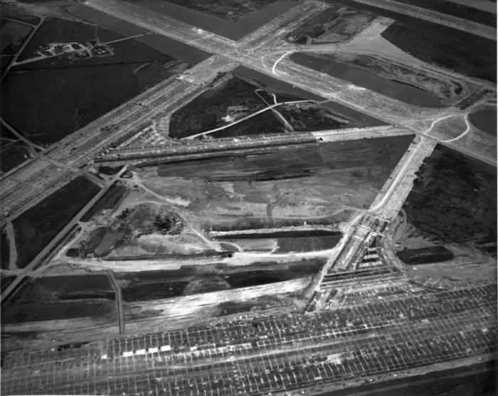 Framed Print : Early aerial view of Heathrow Airport Framed Print : Early aerial view of Heathrow Airport