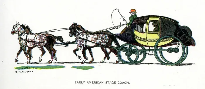 Framed Print : Early American stage coach Framed Print : Early American stage coach