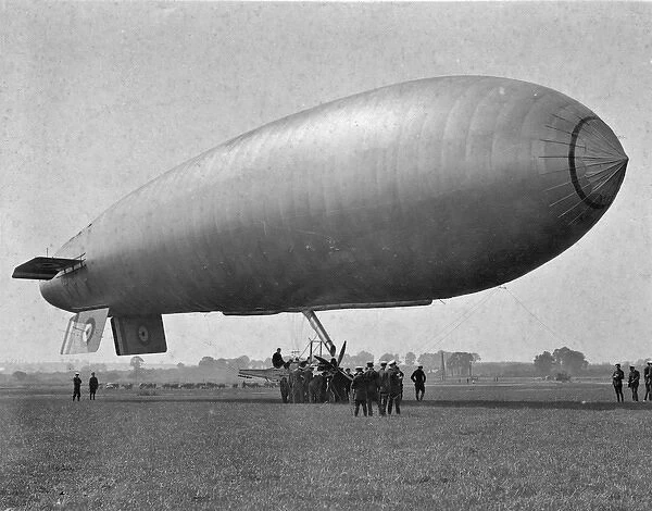 Early British dirigible on the ground