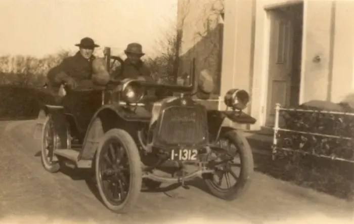 Framed Print : Early car - off for a spin Framed Print : Early car - off for a spin