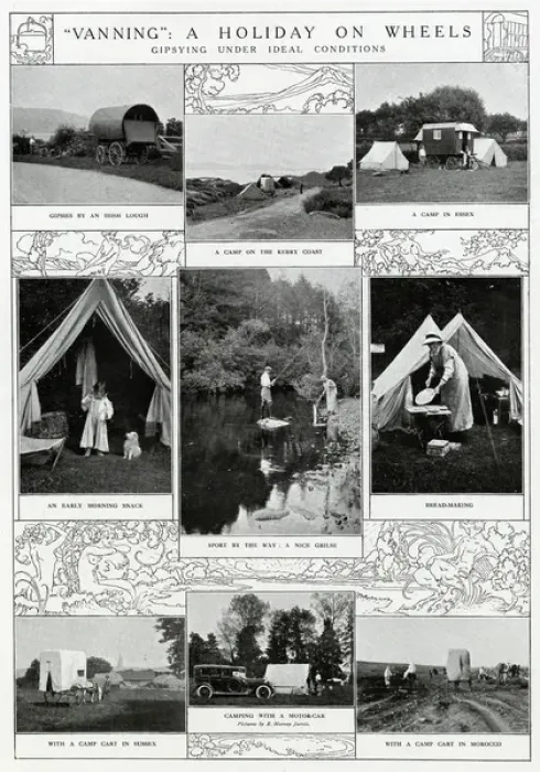 Framed Print : Early caravanning, 1914 Framed Print : Early caravanning, 1914