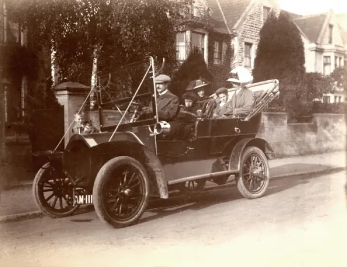 Framed Print : Early convertible saloon Framed Print : Early convertible saloon