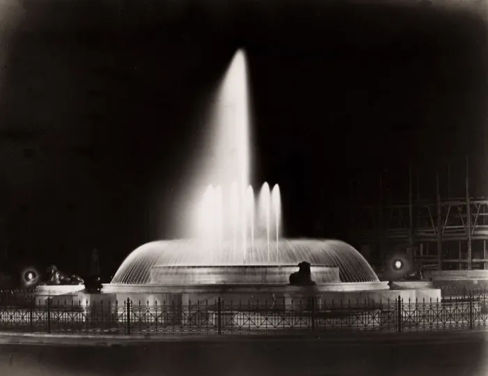 Framed Print : Early electric light illuminating a fountain Rome, Italy Framed Print : Early electric light illuminating a fountain Rome, Italy