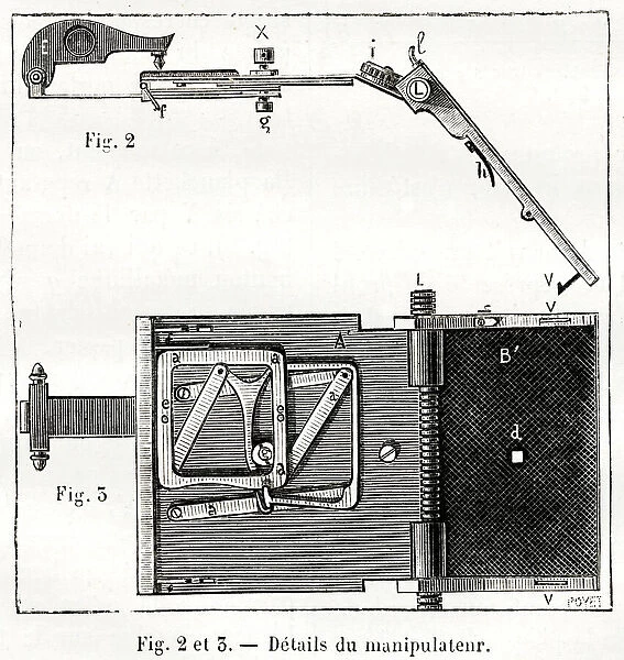 Early form of typewriter by Hall, USA 1885